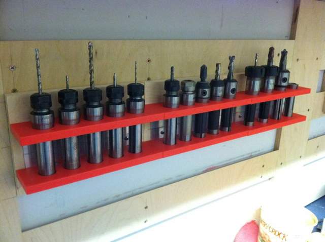 Well-organized drill bit storage solution.