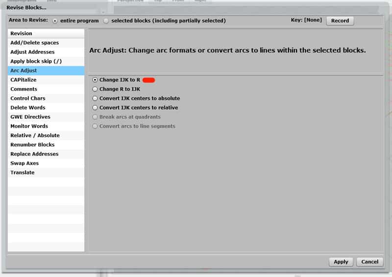 Computer screen displaying software interface with dropdown menu and highlighted revision options.
