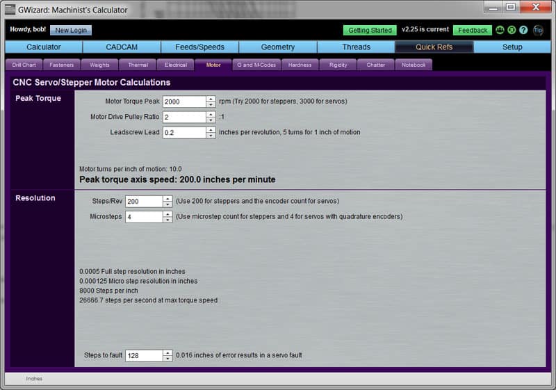 Comprehensive calculator for determining ball screw size in machining applications at CNCCookbook.com.