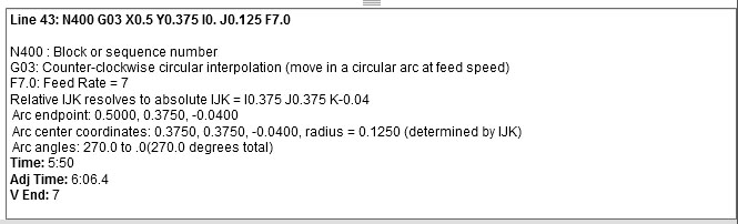 A screenshot from CNCCookbook.com displaying information on arc hints in machining with related terms such as CNC machines and metrology.