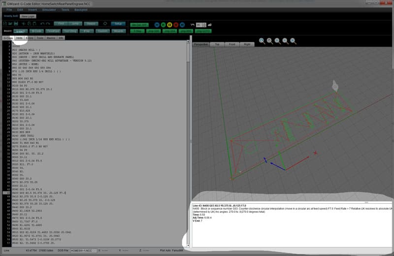 Technical illustration of 3D model with tools and menus on a gray background.