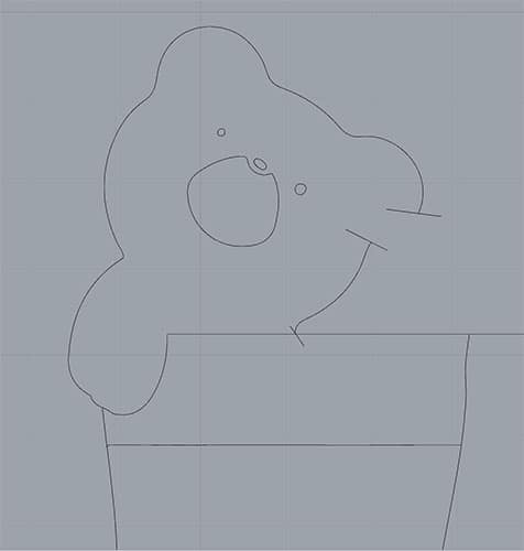 Christmas stocking with cut lines.