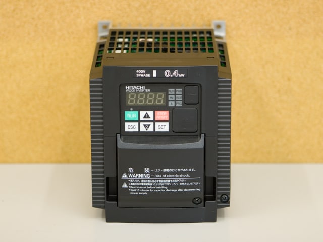 Hitachi Variable Frequency Drive (VFD) device for motor control.