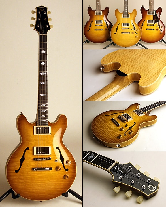 Guitars with similar body shape and design, shown from multiple angles.