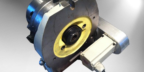 Compact stepper motor with metal construction.