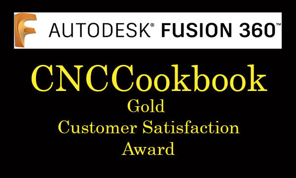 Autodesk Fusion 360 Gold Customer Satisfaction Award.