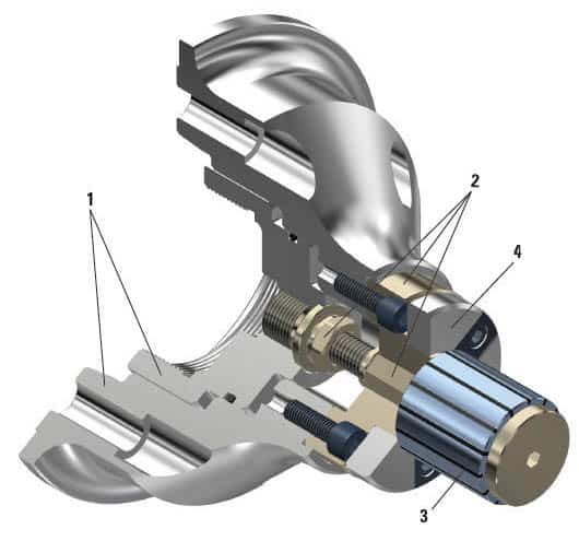 Cylindrical mandrel with threaded end and smooth surface.