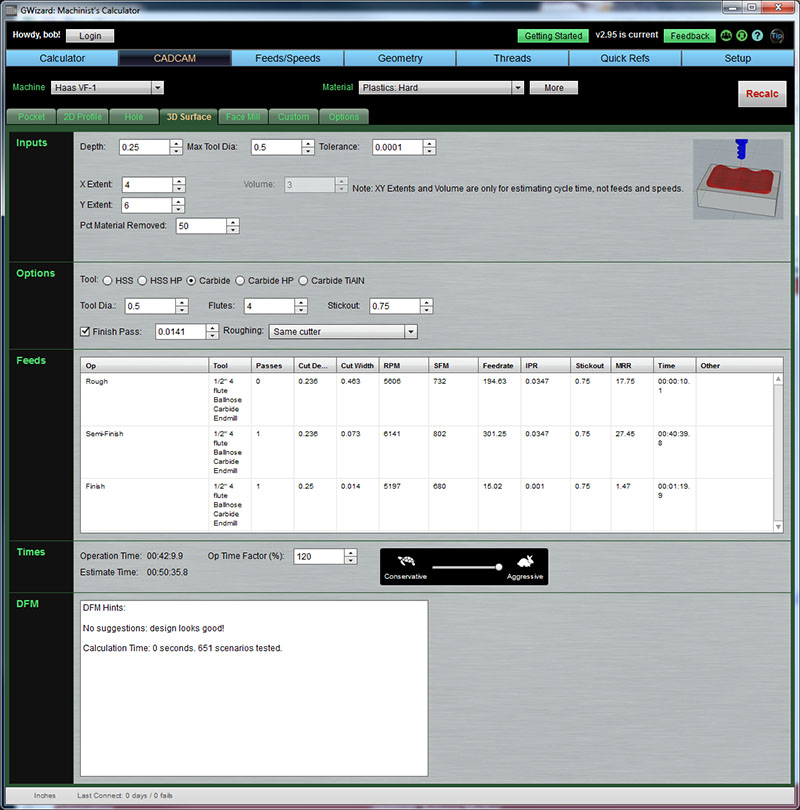 A screenshot of a 3D surface modeling tool user interface.