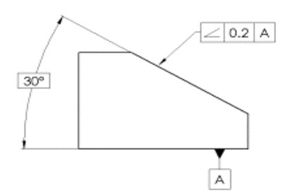 Technical diagram featuring a 30° angle and 0.2 unit measurement.