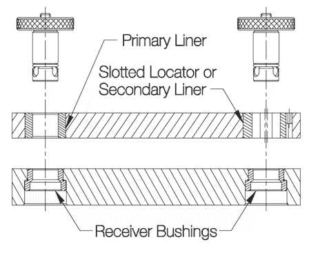 Technical illustration of mechanical component with two cylindrical parts and internal threads.