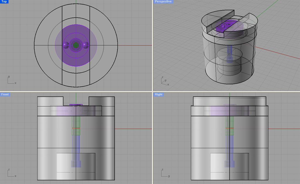 Bearing preloader CAD model with cylindrical shape and metal fabrication features.