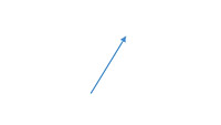 A blue arrow with tip on the left, pointing to the right.