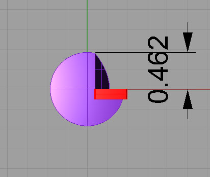 Circular object with purple center and black section, set against a gray background.