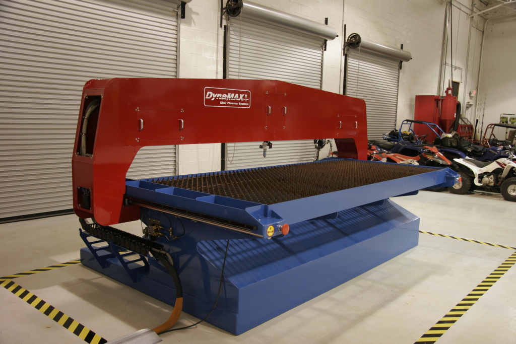 Heavy-duty plasma cutting machine, metal sheet cutting, industrial equipment.