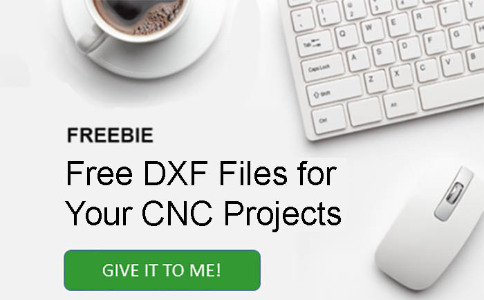 Free DXF files on a white background.