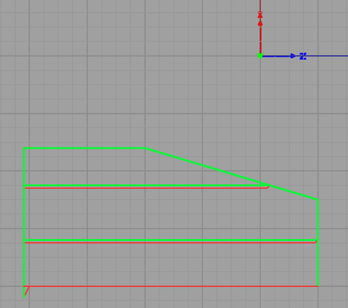 Grid pattern graph with green and red intersecting lines.