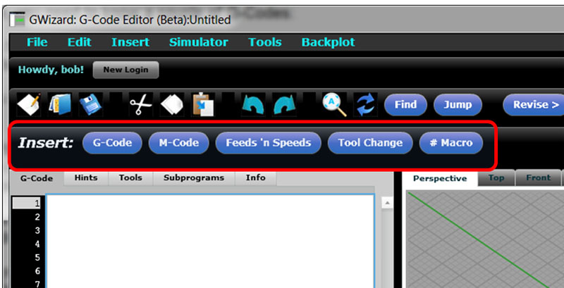 G-Code Editor interface screenshot from CNCCookbook.com