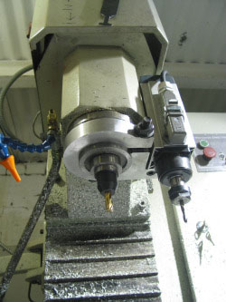CNC spindle with precise mechanics.