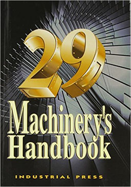 29 Machinery's Handbook cover with gold '29' logo and Industrial Press title.