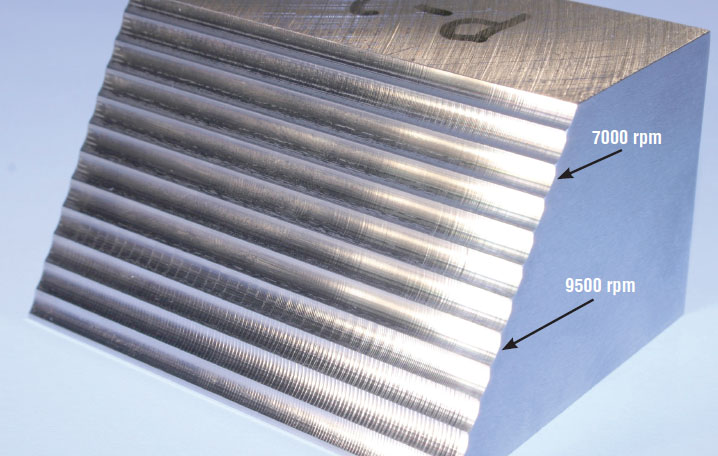 Metal with grooves on a light blue background.