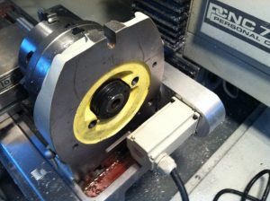 CNC stepper motor with visible components.