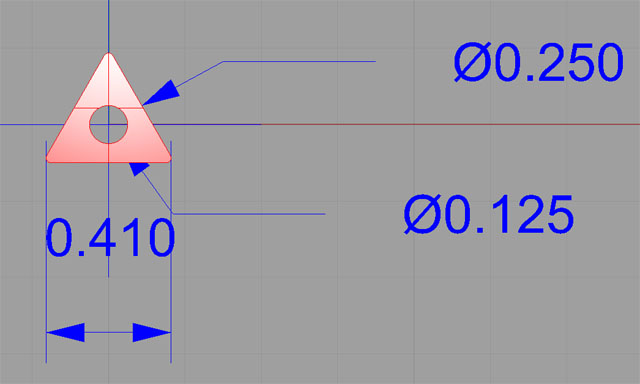 Triangular plan insert for turning tools.