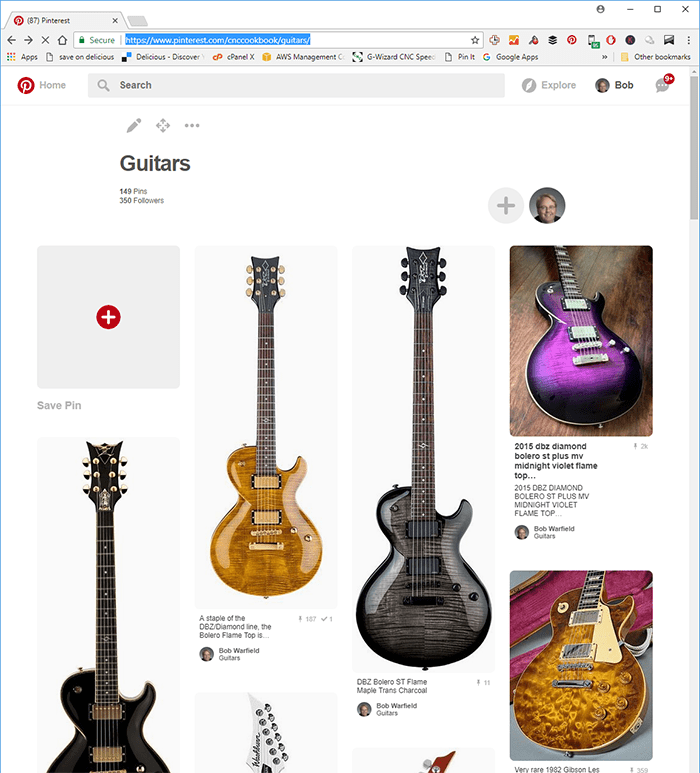 Guitars, inspirational board for machining enthusiasts.