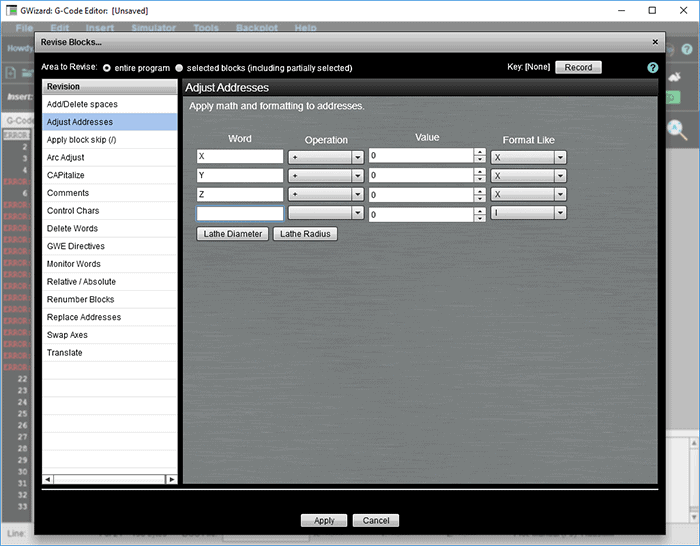 A screenshot of a computer program with multiple windows open, displaying various menus and toolbars for machining or metal fabrication.
