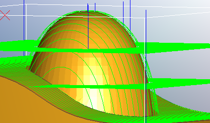 A 3D illustration with curved lines and gradient colors on a light blue background, featuring a green central line and multiple lines/shapes in yellow, orange, red, blue, white, and black.