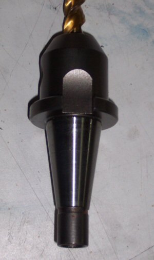 A tool holder for a 30-degree taper shank.