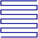 Blue zigzag pattern with alternating thick and thin segments.