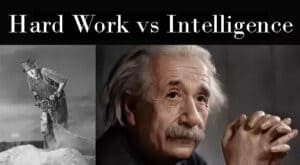 Abstract sculpture of a bird in flight on left side, Albert Einstein photograph on right side.