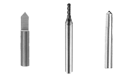 Metalworking tool with pointed tip and cylindrical body.