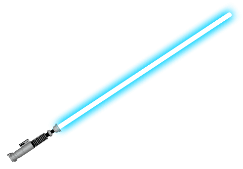 Blue lightsaber.