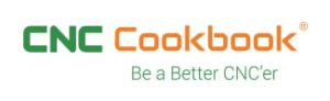 CNC Cookbook logo with green and orange text on a light gray background.