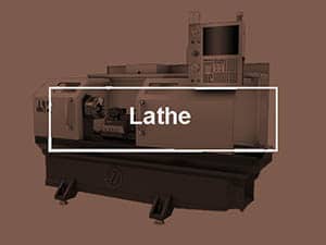 Tinted metal lathe machine parts.
