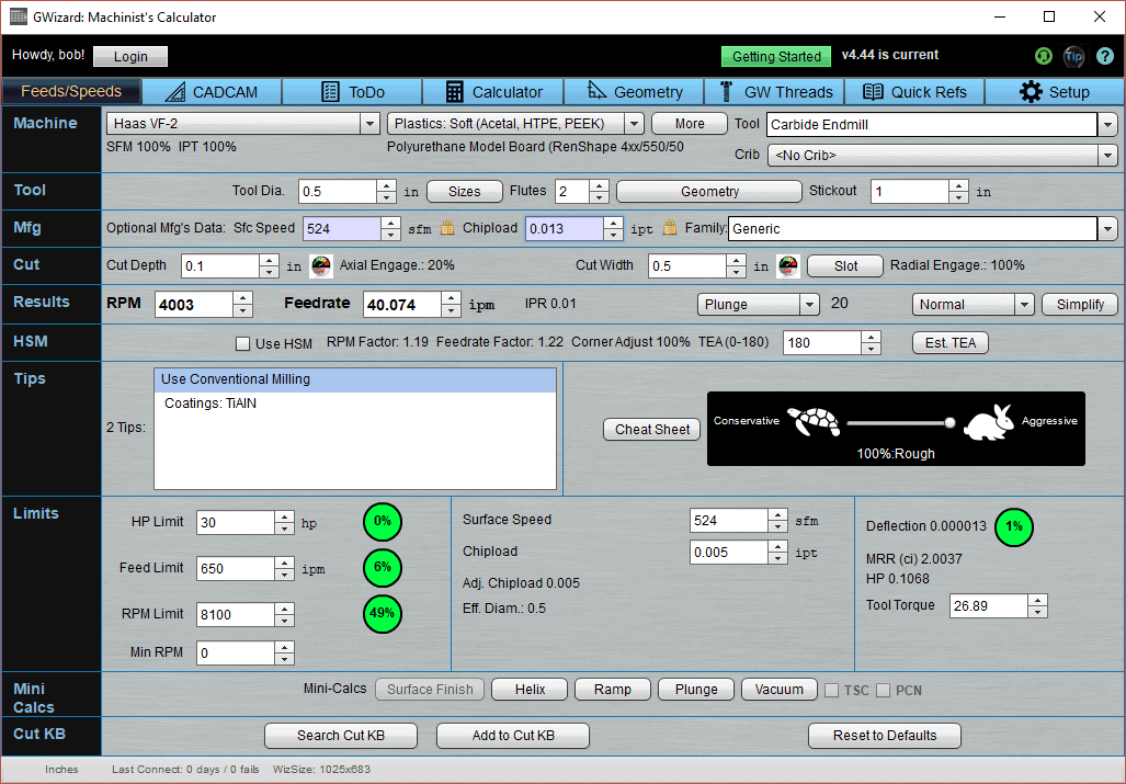 Machining software interface for metal fabrication and metrology.
