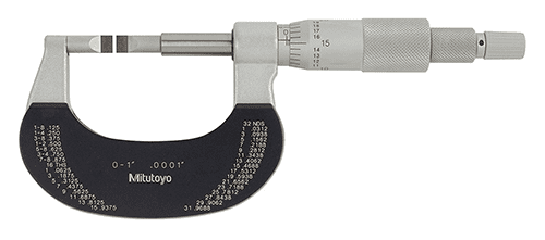 A vernier caliper with stainless steel body and graduated markings for precise measurements.