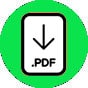 Green circle with white square and black downward-pointing arrow containing the text ".PDF".
