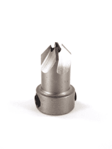 Small, cylindrical metal part with pointed tip and single hole.
