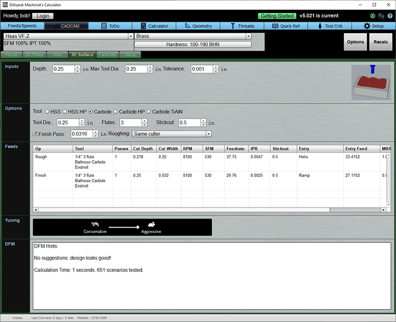 CAM software interface generating G-code for machine tools.
