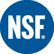 Blue circle with NSF logo and registered trademark symbol.
