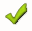 Green checkmark on a white background.