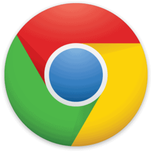 Google Chrome browser logo on a machining website.