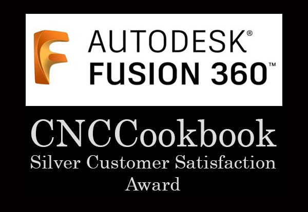 Autodesk Fusion 360 Silver Customer Satisfaction Seal on CNCCookbook.com.