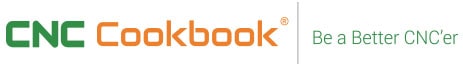 CNC Cookbook logo with text in green and orange on a white background.
