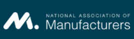 Stylized white letter "N" with text "National Association of Manufacturers".