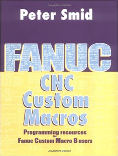 Gray and yellow book cover with "FANUC CNC Custom Macros" in light blue font.