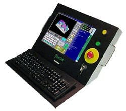 A computer screen displaying a rotating 3D cube with purple color scheme on a gray background.