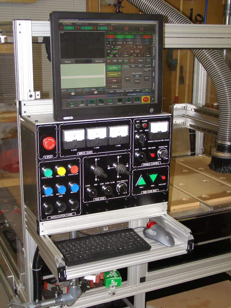Computer numerical control CNC machine control panel display